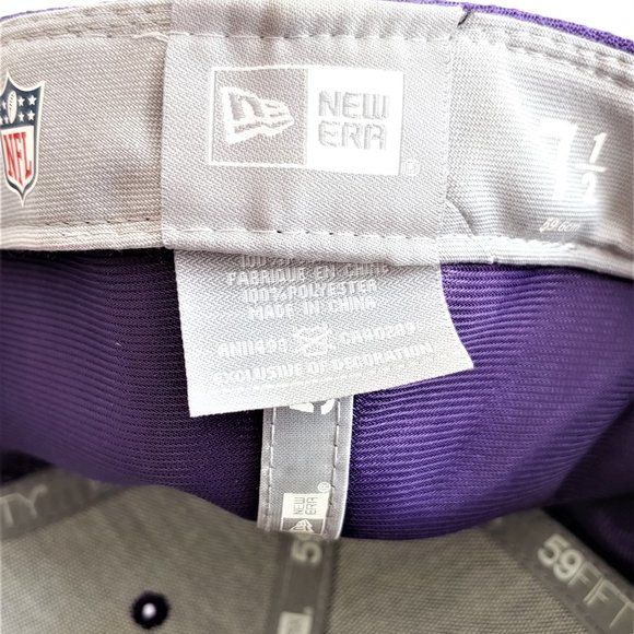 Vikings MN  59 Fifty  New Era  Sideline  Fitted  Size 7 1/2  NWT - Picture 5 of 5